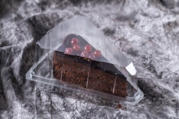 паковання для пирога з кришкою, прозора тара для кондитерки, контейнер для тістечка з ПЕТ, герметична упаковка для торта, одноразова коробка для десерту